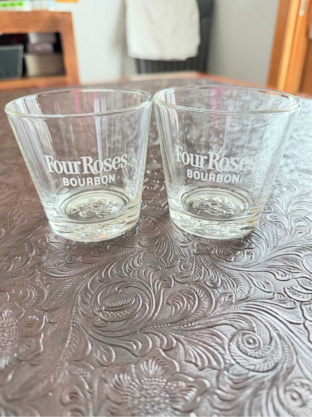 Four Roses Whiskey Clear Glass Whisky Tasting Glasses - Set of 2